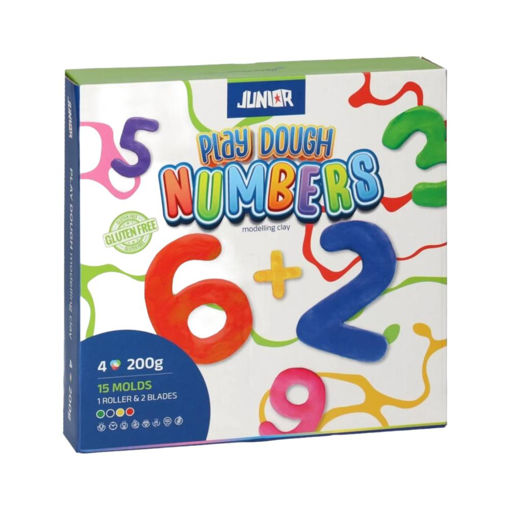 Picture of PLAY DOUGH NUMBERS WITH 15 MOULDS & 4 TUBS